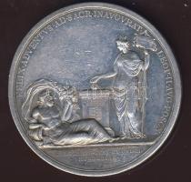 Ausztria/ 2 Szicília 1790. II.Leopold koronázási Ag érem, 43,66g, IV.Ferdinánd + Mária Karolina mell...