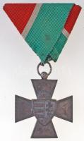 1940. Nemzetvédelmi Kereszt / A Hazáért ezüstözött Br kitüntetés mellszalaggal T:2 Hungary 1940. National Defence Cross gilt Br decoration with ribbon C:XF NMK 442.