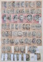 Rendkívül tartalmas magyar okmánybélyeg gyűjtemény 1854-től jó értékekkel, másodpéldányokkal, eltéré...