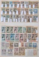 Rendkívül tartalmas magyar okmánybélyeg gyűjtemény 1854-től jó értékekkel, másodpéldányokkal, eltéré...