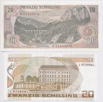 Ausztria 1967. 20Sch + 1985. 20Sch T:II,II- szép papír
Austria 1967. 20 Schilling + 1985. 20 Schill...