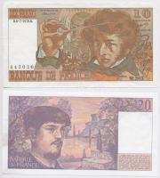 Franciaország 1978. 10Fr + 1984. 20Fr T:III 
France 1978. 10 Francs + 1984. 20 Francs C:F