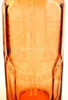 Jewsbury&Brown szódásüveg, apró csorbákkal, m: 30 cm