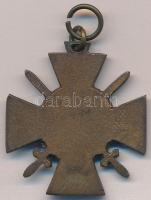 1942. "Tűzkereszt I. fokozata" bronzozott cink kitüntetés mellszalag nélkül, a jelvény egy...