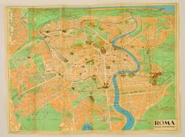 1934 Róma térképe, Roma Pianta Monumentale, 74x55 cm.