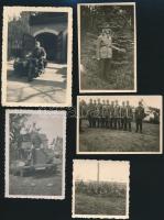 cca 1938-1945 Vegyes témájú német katonai fotók, 5 db, 6×6 és 9×6 cm