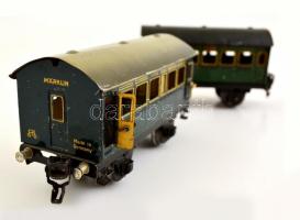 cca 1940 1 db Märklin vagon, 4 db pótkerékkel, jó állapotban, eredeti dobozában, 0-ás, h: 16 cm