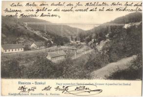 1905 Resica-Székul, Resita-Secu; Nagy aquaeduct (iparvasút a szén szállítására) Szekul mellett / industrial railway bridge (EK)