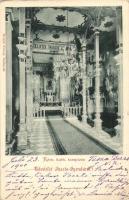 1901 Tiszagyenda, Pusztagyenda, Puszta-Gyenda; Római katolikus templom, belső. Divald Károly