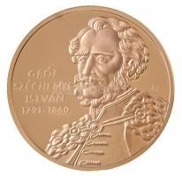 ifj. Szlávics László (1959-) 2011. "Nagy Magyarok / Gróf Széchenyi István 1791-1860" aranyozott Cu emlékérem (40mm) T:PP