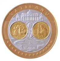 DN "Európa pénzei - Vatikán" fém emlékérem, peremen sorszámozott T:PP