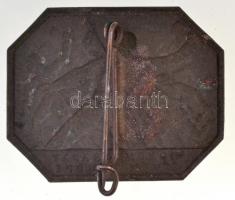 Osztrák-Magyar Monarchia 1914-1918. "Roham Csapat - Sturm Truppe" Zn sapkajelvény "AR...