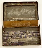 Perfect írógépbe való betűkészlet, saját fém dobozában