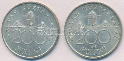 1993. 200Ft Ag "MNB" (2x) T:2