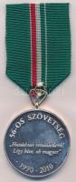 2010. "1956 / 56-os Szövetség 1990-2010" ezüstözött fém érem mellszalagon (42mm) T:PP ujjl...