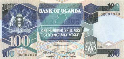 Uganda 1988. 20Sh + 100Sh + 1989. 50Sh T:I