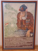 1920. 1848-as emlékünnepség eredeti szines litho plakátja keretben
