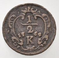 Erdély 1764C-A 1/2kr Cu "Mária Terézia" (4,95g) T:2,2- kis ph. / 
Transylvania 1764C-A 1/...