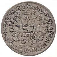 1764. 17kr Ag "Mária Terézia" (5,86g) T:2,2- patina / 
Hungary 1764. 17 Kreuzer Ag "...