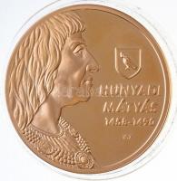 ifj. Szlávics László (1959-) 2011. "Nagy Magyarok / Hunyadi Mátyás 1458-1490" aranyozott Cu emlékérem (40mm) T:PP