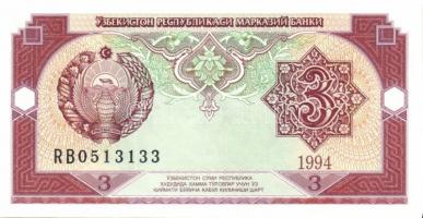 Üzbegisztán 1994 1S, 3S, 5S T:I + 10S, 25S T:II+