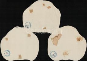 PV jelzéssel: Bányász életképek '49, 9 db fametszet, papír, jelzettek a dúcon, hátuljukon pecsé...