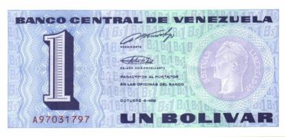 Venezuela 1985-1989. 1B, 2B, 5B, 10B(2klf), 20B, 50B, 100B T:I