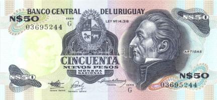 Uruguay 1978-89. 50P, 100P, 500P, 1000P T:I