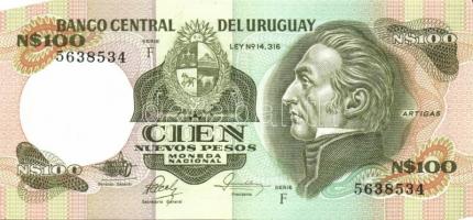 Uruguay 1978-89. 50P, 100P, 500P, 1000P T:I