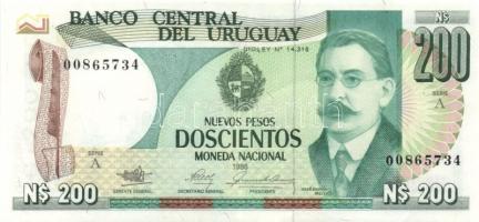Uruguay 1986. 200P, 10.000P pár! T:I (10.000P), II+ (200P) Csak egyszer hajtva!