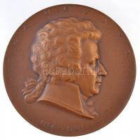 Ausztria DN W.A. Mozart 1756-1791 egyoldalas Br plakett. Szign.: A. Hartig (74mm) T:1 Austria ND W.A. Mozart 1756-1791 one-sided Br plaque Sign.: A. Hartig (74mm) C:UNC