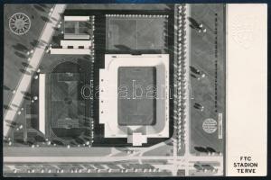 cca 1960 Az FTC-stadion terve, reklámlap