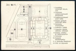 cca 1960 Az FTC-stadion terve, reklámlap