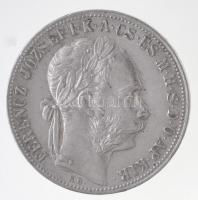 1887KB 1Ft Ag Ferenc József / Barokk címer T:1- Adamo M15
