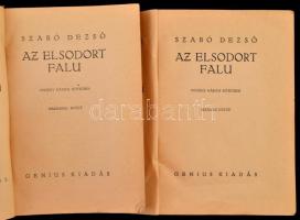 Szabó Dezső: Az elsodort falu I-III. Byssz Róbert (1893-1961) által illusztrált borítóban. Bp.,é.n. ...