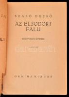 Szabó Dezső: Az elsodort falu I-III. Byssz Róbert (1893-1961) által illusztrált borítóban. Bp.,é.n. ...