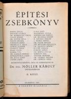 Építési zsebkönyv I-II. Szerk.: Dr. Möller Károly.  Bp., 1934-1935, Szerzői kiadás,(Királyi Magyar E...