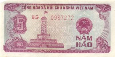 Vietnam 1985. 5H, 1D, 2D, 5D, 10D, 20D, 50D T:I,II+ (5D) Egyszer hajtva, törve nem!