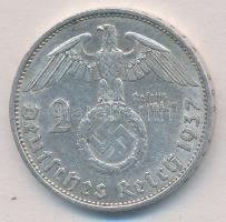 Német Harmadik Birodalom 1937A 2M Ag "Hindenburg" T:2
German Third Reich 1937A 2 Mark Ag ...