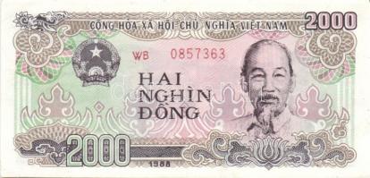 Vietnam 1987-88. 200D, 500D, 1000D, 2000D, 5000D komplett sor! T:I, I- (5000D) saroktörés, II+ (2000...