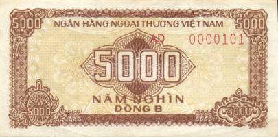 Vietnam/kereskedelmi váltó 1987. 10D, 50D, 100D, 200D, 500D, 5000D egy kivételével teljes sor! T:I,I...