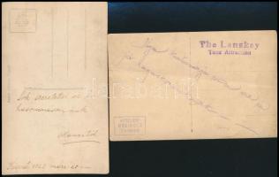 cca 1929 Jelmezes lányok, 2 db fotólap, hátuljukon feliratozva, 13×8 cm