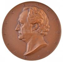 Ausztria DN Goethe 1749-1832 egyoldalas Br plakett. Szign.: Arnold Hartig (75mm) T:1-