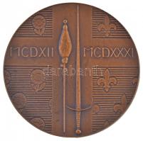 Franciaország DN "VA FILLE DE DIEV JE TE SERAI A AIDE VA" kétoldalas Br plakett, peremen f...