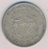Románia 1944. 500L Ag "I. Mihály" T:2 
Romania 1944. 500 Lei Ag "Mihai I" C:XF
...
