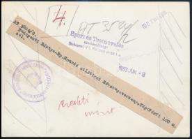 1953 A férfi 100 m futás a budapesti Bástya - Bp. Honvéd atlétikai Békekupaversenyen, sajtófotó, a S...