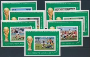 Labdarúgó VB vágott blokksor Football World Championship imperforated block set