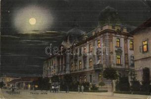 Nagyvárad, Oradea; Pénzügyi palota este / Finance palace at night (EK)