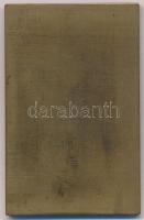 DN "Gabelsberger" egyoldalas Br plakett. Szign.: Juhász (48x75mm) T: