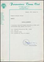 1984-1997 FTC számla + Fradi múzeum emlékjegye + XIII. Arany Mokka GP programfüzet